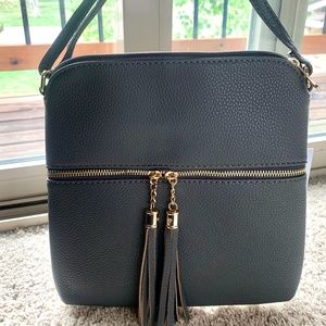 Thunder Grey Tassle Crossbody